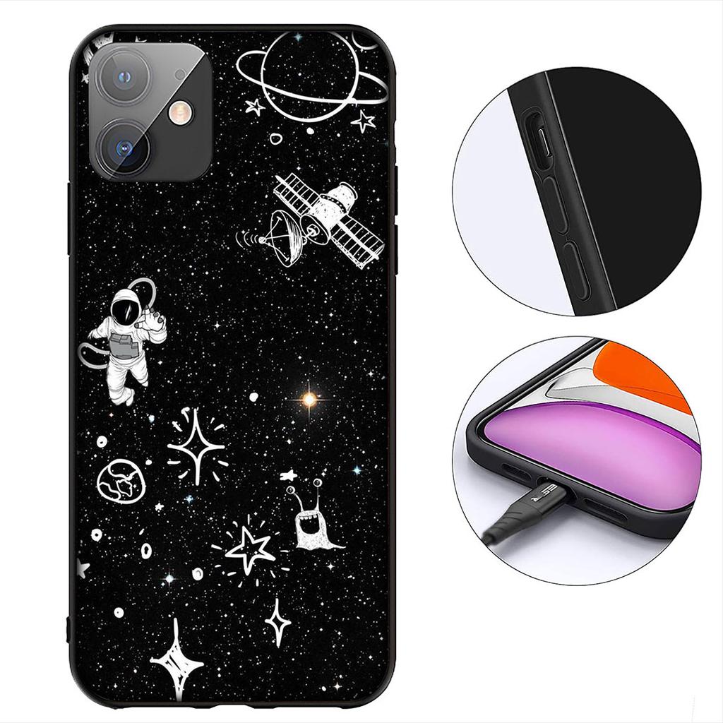 Moon Astronaut Stars Sky Universe Galaxy Phone Cover for OPPO A40 A60 A80 A38 A18 A17 A16 A78 A79 A54 A25 A57 4G 5G Case