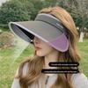 UOSU Women's Summer Sun Visor Hat with Detachable Mask