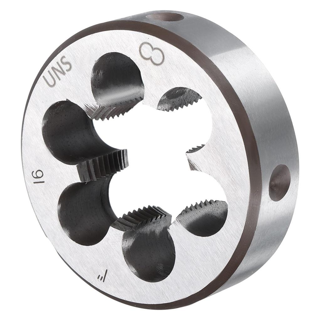 uxcell Round Threading Die, 1-16 UNS Right-Hand Threading Fixing Die, Alloy Tool Steel Tapping Repair Tool