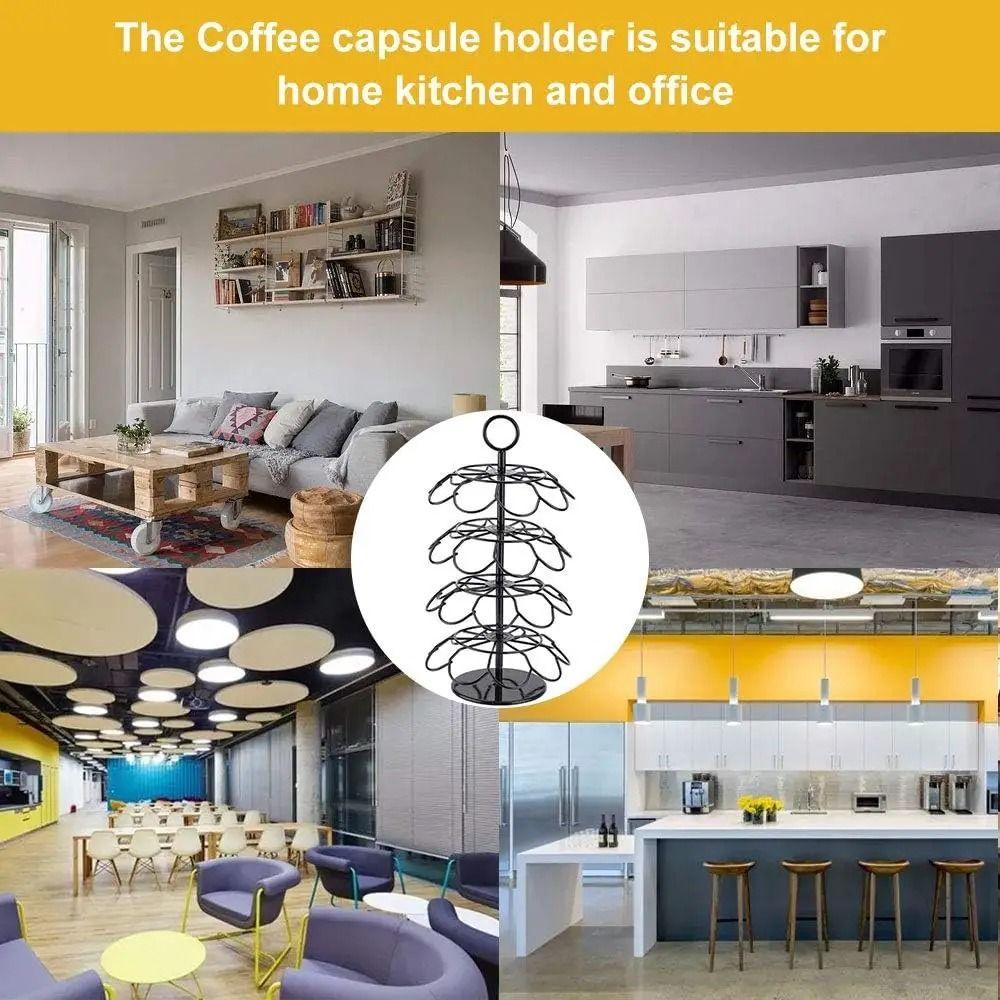 Holds 36 Pods Rotatable Coffee Pod Holder 360 Degree Rotates Capsule Display Rack Cafe Shop