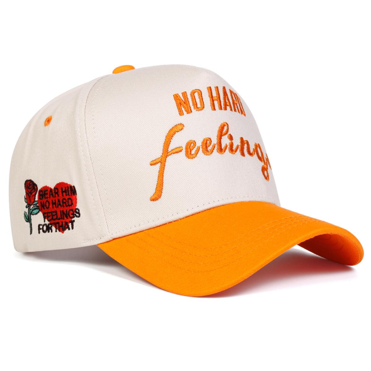 

Мужская бейсболка с вышивкой букв NO HARD Side Love Heart, уличная регулируемая солнцезащитная кепка для отдыха, весна-осень, для путешествий, туризма, пляжного отдыха оранжевый