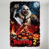Terrifier 2 Horror Movie Tin Sign - Menacing Clown & Fierce Woman Art, Vintage Metal Plaque for Home/Bar/Cafe Decor
