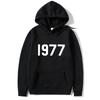 High Street 1977 Printed Couple Hooded Sweater Pullover Trendy Top Couple