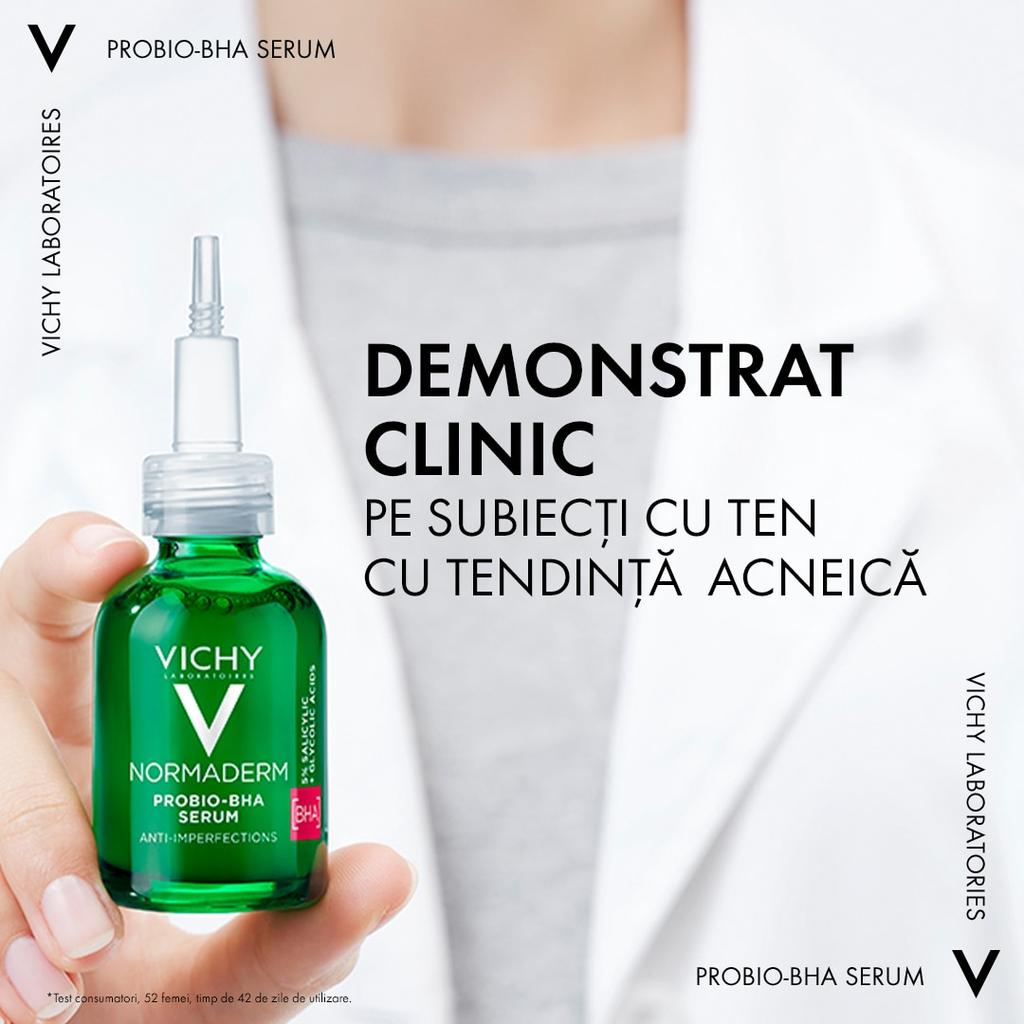 Vichy Normaderm Probio-BHA Anti-Imperfection Serum 30ml for Oily & Acne-Prone Skin, Oil Control, Blemish Treatment, Pore Refining