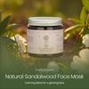 Tender Naturals Sandalwood Face Mask for Glowing Skin, Acne Defense & Pollution Protection Green Clay Mask, Reduces Redness, Dark Spots, Oily Skin,