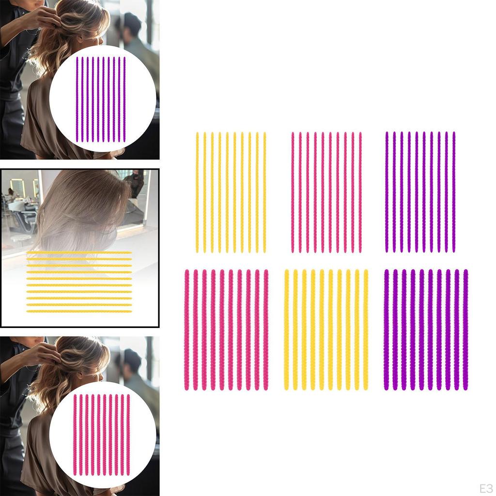 10 Pieces Perm Bar Hair Curler, Flexible Short Silicone Spiral Rod, Roller for