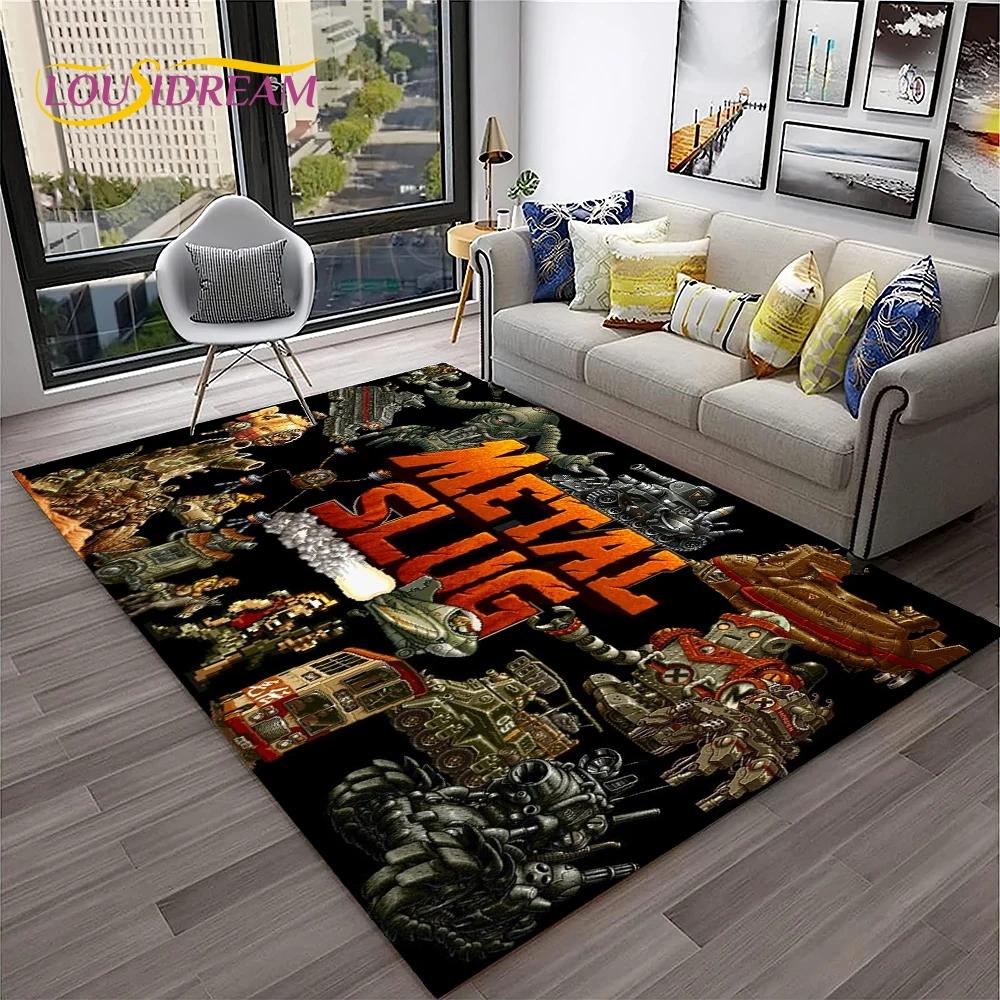 Cartoon Metal Slug Gamer Retro Game Carpet Rug for Home Living Room Bedroom Sofa Doormat Decor,kids Area Rug Non-slip Floor Mat