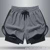Mens Quick-Dry Swim Trunks With Inner Brief Support Loose Fit Athletic Board Shorts Swimming Beach Surfing