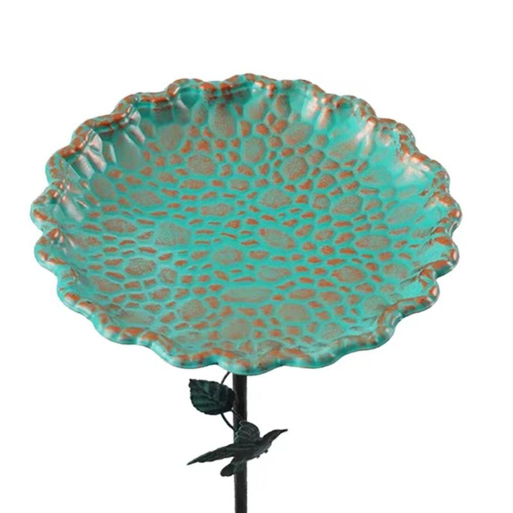 Iron Bird Feeder Ground Plugin Durable Bird Feeding Dish Bird Raising Tool Bird Water Bowl  Outdoor