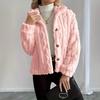 New White Short Twist Double-sided Velvet Lapel Short Coat Woolen Coat Winter