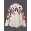 New Loose Long Sleeved Printing Floral Shirts Spring and Summer Casual Blouse Lapel Simple Top Long Sleeve Simple Sweet Office Clothing