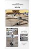 RV Side Crank Jack Stand with Brake & Guide Wheel for Marine Trailer Support