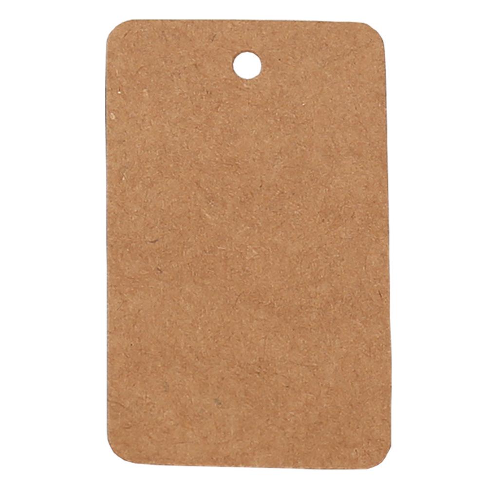 3x5cm Kraft Paper Clothing Hang Tag with Round Corners for Decorative Packaging