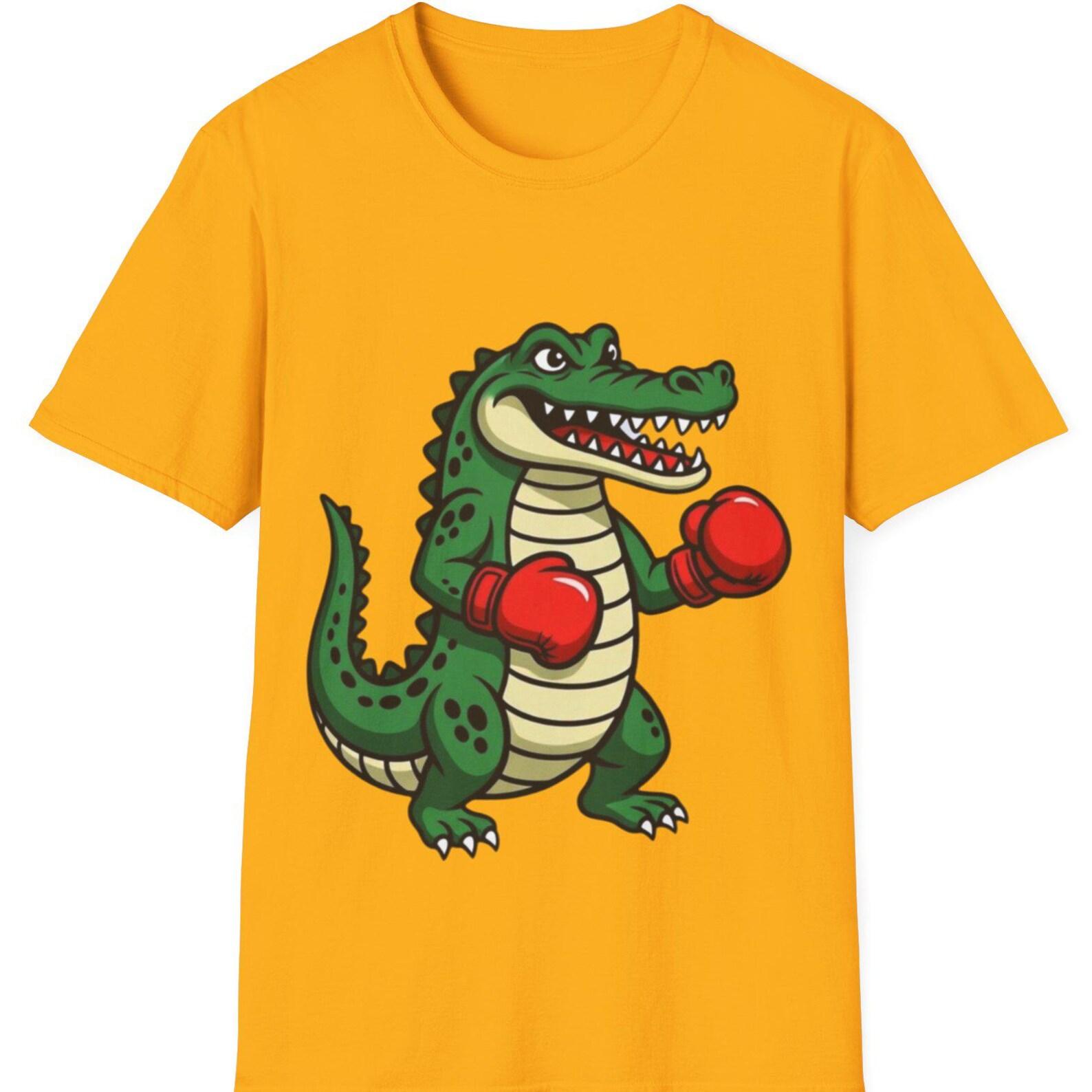 Boxing Crocodile T-Shirt | Cartoon Alligator with Boxing Gloves 140