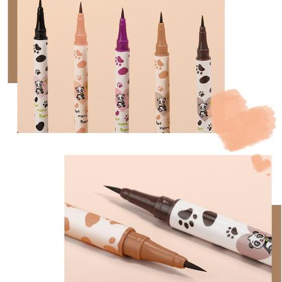 1 stücke Liegen Seidenraupe Eyeliner Stift Tee Braun Flüssigkeit Lidschatten Bleistift Glatt Schnell trocknend Kosmetik Kühe Augen Make-Up schönheit Werkzeuge