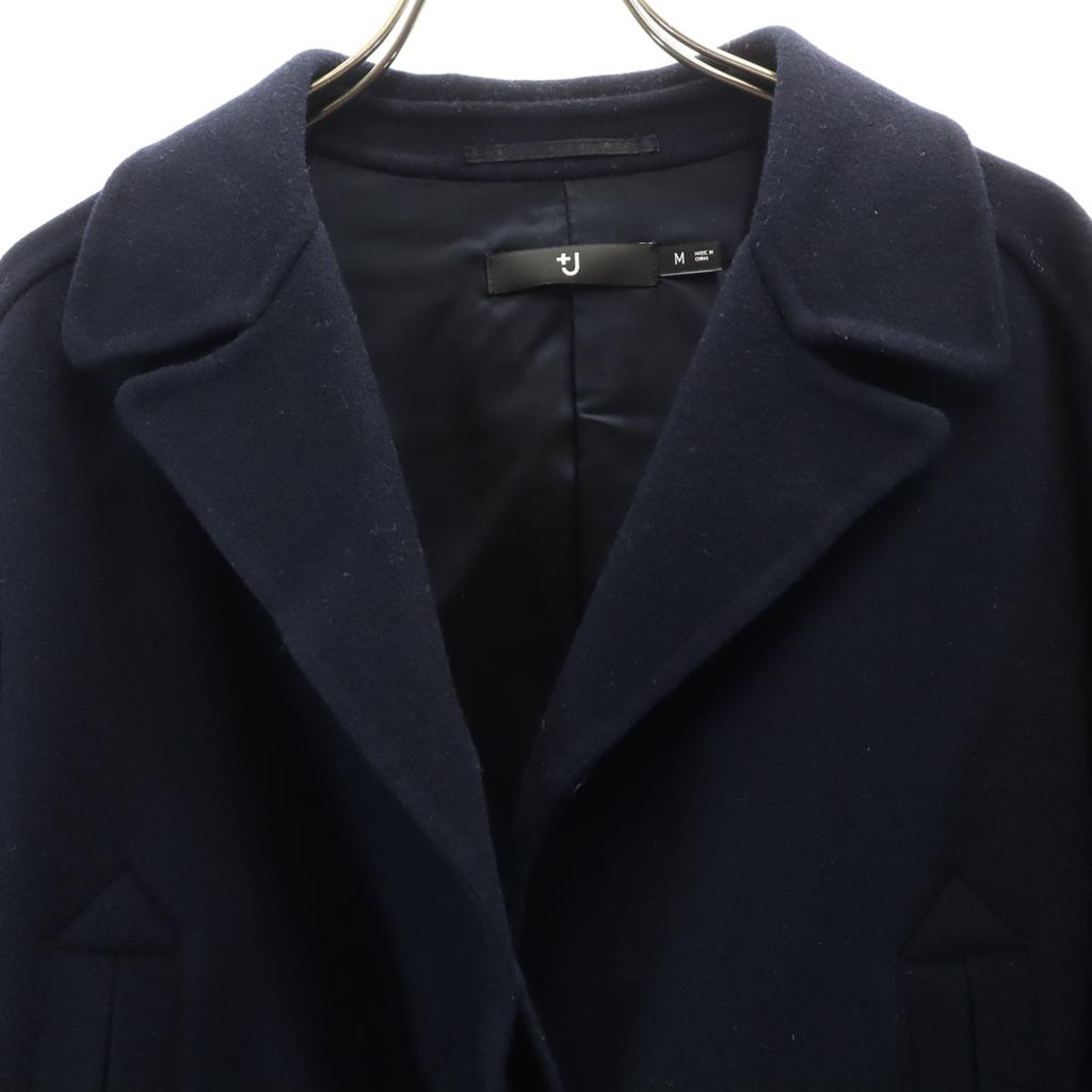 Uniqlo Wollmischung Doppelseitig Hemdjacke M Marineblau Damen Gebraucht