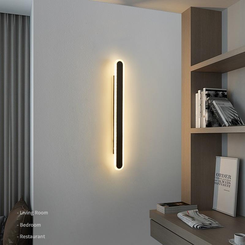 Modern LED Indoor Long Wall Light Nordic Line Sconce Long Wall Lamp Living Room Background Corridor Beside Decorate Lighting
