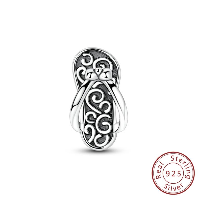 Original Copper Charms Beads Bear Black Swan Angel Cherry Charms Fit Bracelet Pendant Women Girl Diy Jewelry Gift