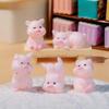 Adorable Miniature Cartoon Pig Figurines Resin Desktop Car Decoration Ornament