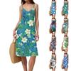 Women's Spaghetti Strap Backless Bow Loose Casual Beach Holiday Dress Sundress