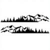 2PCS Car Side Body Tree Mountain Forest Graphic Sticker Vinyl Decal Waterproof