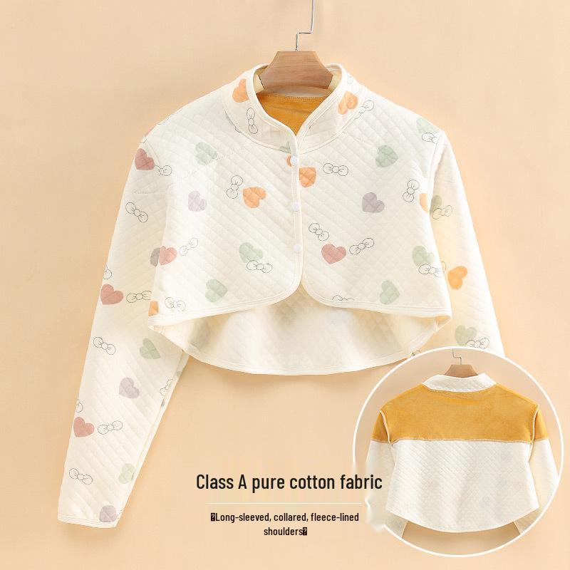 Pure Cotton Postpartum Shoulder Protector: Long Sleeve Warm Shawl for Pregnant Women and New Mothers.