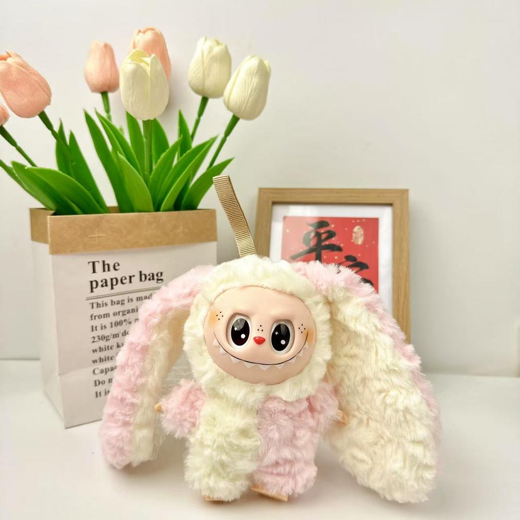 Vinylová bábika Bábika Veľké uši Látková s voňavými zrnkami Bábika prívesok na kľúče Sedí Párty Plyšák