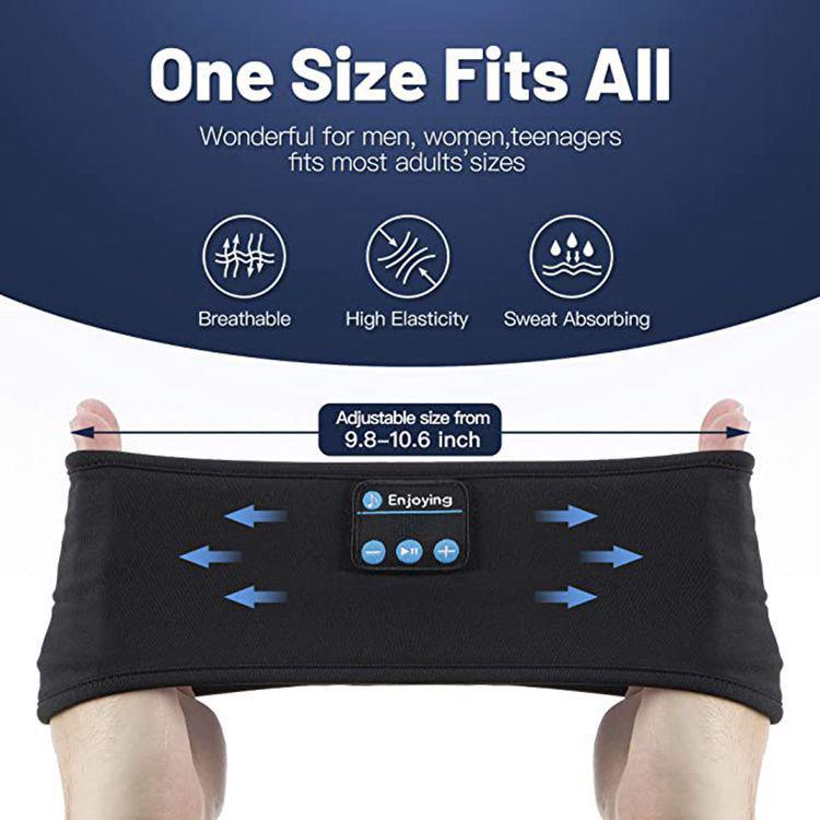 Wireless Bluetooth 5.0 Sports Headband for Music, Calls, and Sleep