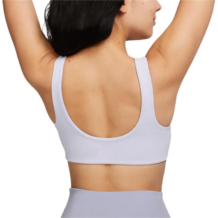 Nike Womens Dri-Fit Alate Solid Training Sports Bra Women Underwear Purple FB3240-536