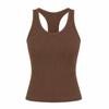 LU Women's American-Style Ribbed Yoga Tank Top with Bra Pads - New Summer Collection