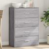 Vidaxl Chest of Drawers, Sonoma Oak Grey, 60X31X84 Cm, Wood-Based Material