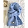 Wool Blended Knitted Scarf for Women In Winter Korean Style Soft and Waxy Fashionable Versatile Warm Student Couple Autumn and Winter Scarf for Men