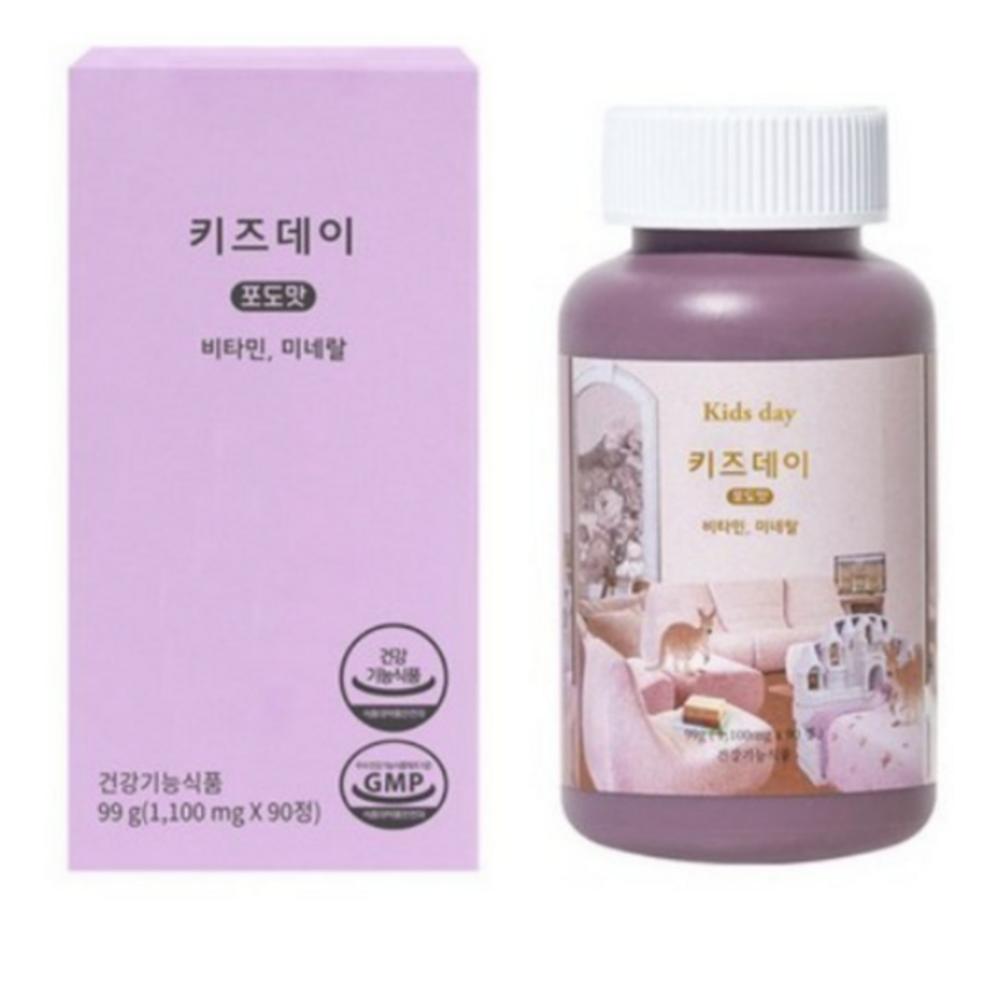 Better Day Kids Day Children's Comprehensive Nutritional Supplement Children's Multivitamin Mineral Grape Flavor Chewable 1 pcs 90 Tablets
