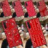 Red Bandana Paisley For OPPO A79 A38 A58 A78 A98 A54 A74 A94 A16 A76 A96 A5 A9 A52 A72 A15 A17 A57 A53S Case