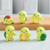 Set of 6 Mini Resin Tortoise Cute Car Accessories, Funny Cartoon Turtles Rear Car View Mirror & Dashboard Decorations Kawaii Car Interior Ornaments