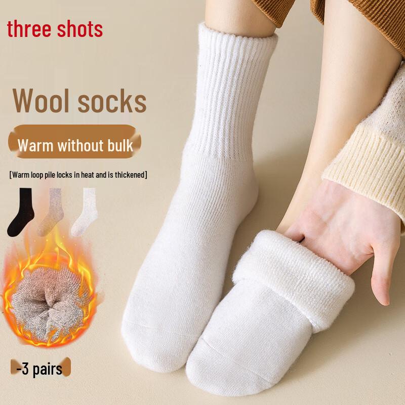 ThreeGun Women s Thermal Wool Blend Fleece Socks One Size