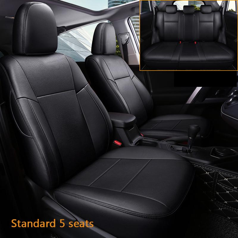Original Car 1: 1 Design Car Seat Covers For Toyota RAV4 2013-2018 Full Covered Cushion Car Seat Protective Cover Auto Parts