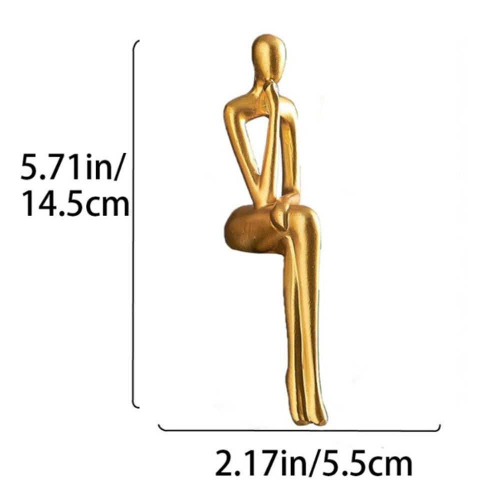 

Смола Искусство Человеческого Тела Орнамент Абстрактный Дизайн Золотая Отделка Фигурка Статуэтка Думающий Читающий Человек Настольный Орнамент Домашний Декор