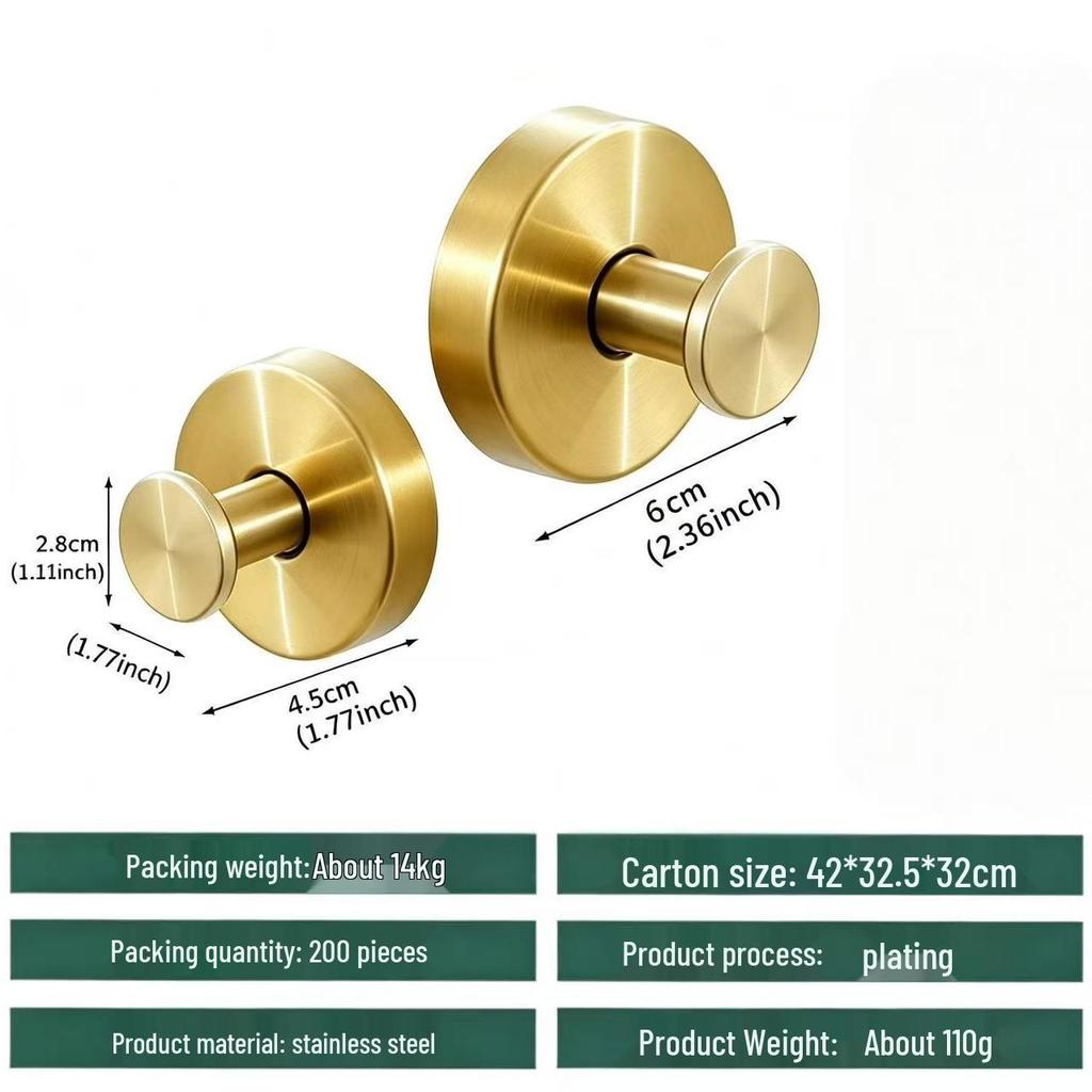 Traceless Stainless Steel Suction Cup Hook for Bathrooms & Kitchens
