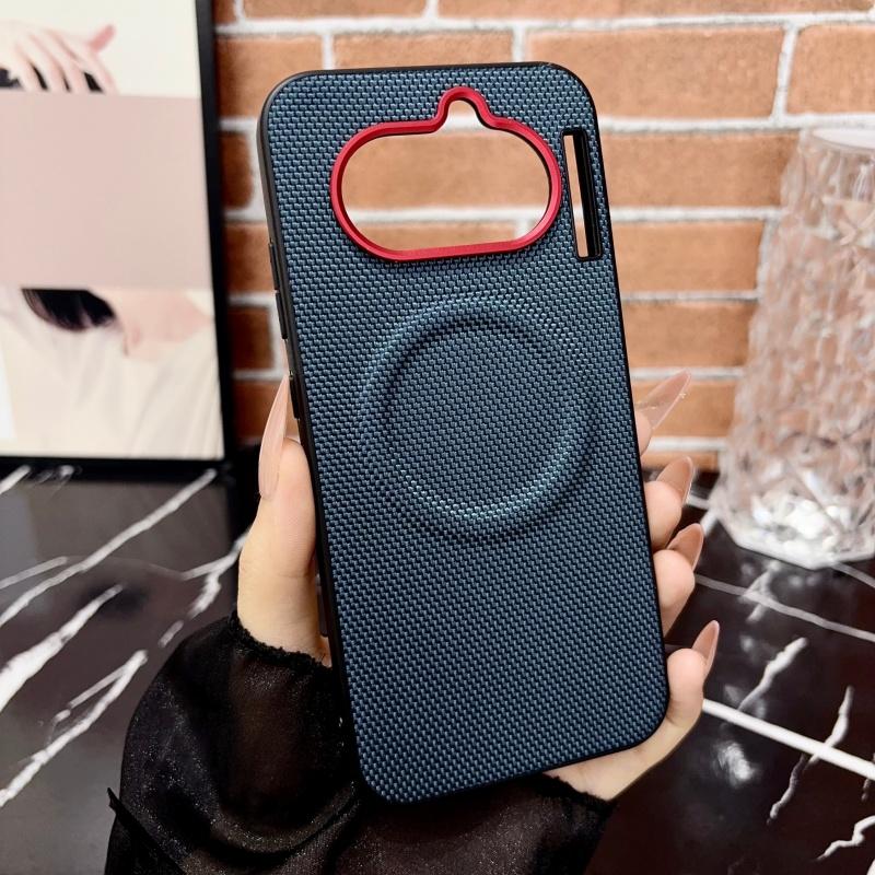 

Чехол для Nothing Phone 4a Магнитный Плетеный из нейлона Матовая кожаная Защитная задняя крышка Бампер Nothing Phone (4a)