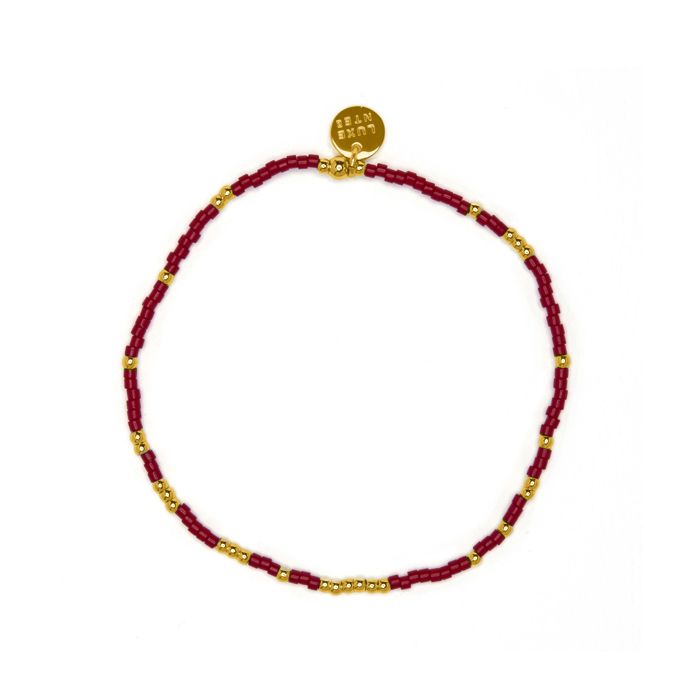 Pulsera - LUXENTER - Xanvi - Cristal rojo - Acabado oro amarillo 18K - Diámetro 55 mm