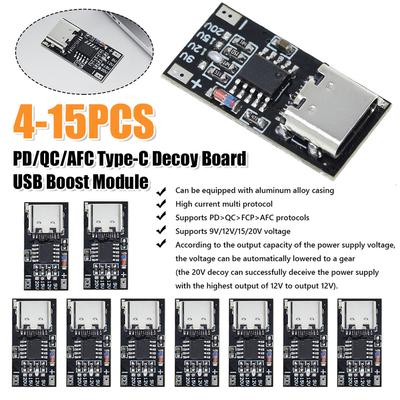 PD/QC/AFC Type-C Decoy Board USB Boost Module 9V 12V 15V 20V Fast Charging Voltage Protocol Trigger Board PD3.0/2.0 FCP AFC