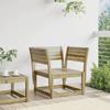 VidaXL Garden Chair, Patio Seat with Armrests and Backrest, Modular Outdoor Terrace Living Room Armchair, Wood of 844678