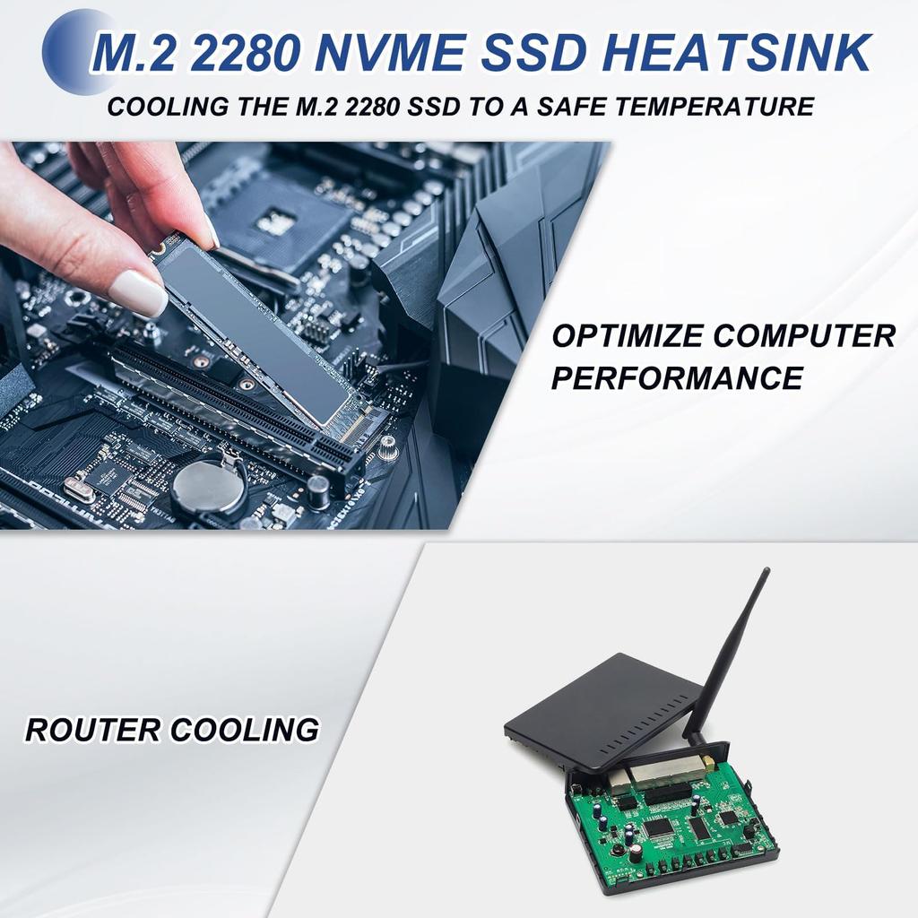 PATIKIL M.2 2242 NVMe SSD Heatsink Kit 34x22x6.7mm, Laptop Memory Heatsink Copper Cooling Thermal Pad Radiator Cooler, Copper Color