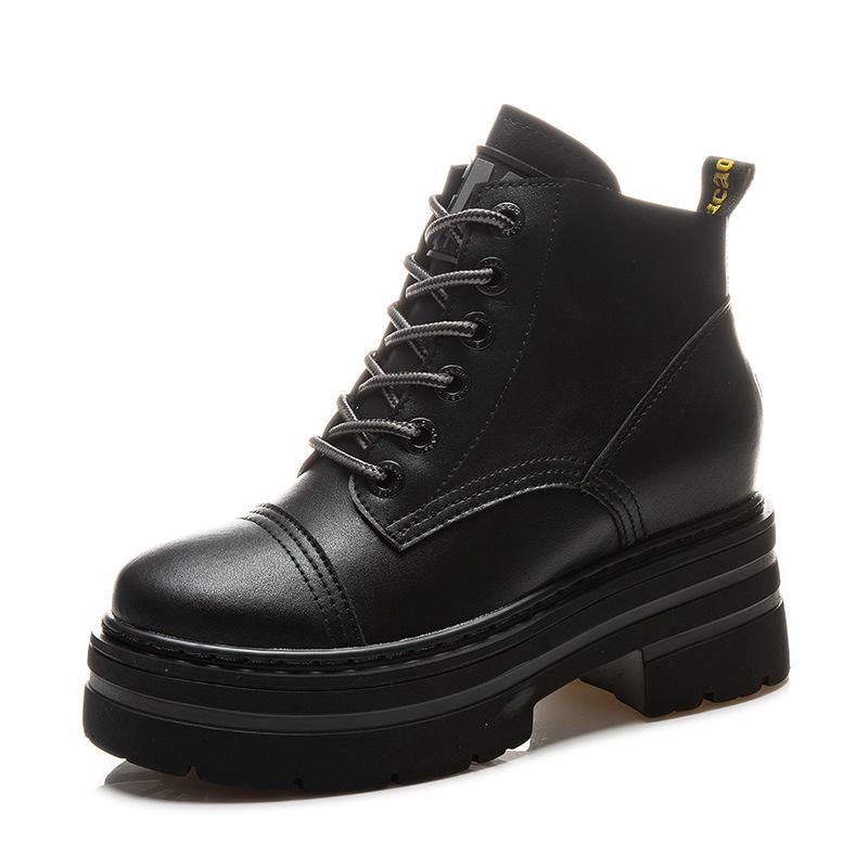 

Inner heightening Martin boots new winter retro boots short boots big yellow boots small A1 34 чёрный