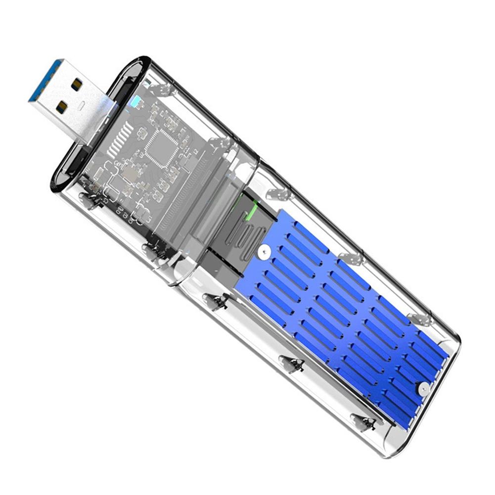 M2 SSD-Gehäuse M.2 auf USB 3.0 Gen 1 5Gbps Hochgeschwindigkeits-SSD-Gehäuse für SATA M.2 NGFF SSD 2242 2260 2280 Kartenadapter