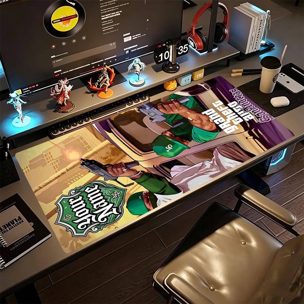 Gta Personalized Name Mouse Pad Office Mouse Mats HD Print Desk Pad Non-Slip Rubber Bottom Office and Gaming Desk Decoration