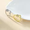 Fashion Shiny Zircon Rings for Unisex Sun Moon Adjustable Open Couple Rings Luxury Exquisite Elegant Wedding Party Jewelry Gifts