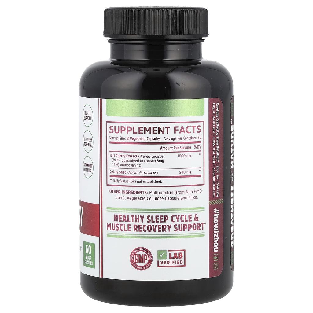 Tart Cherry Extract + Celery Seed, 60 Veggie Caps