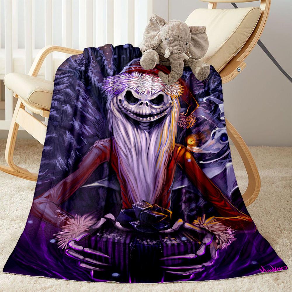 Christmas Nightmare Blanket Durable Comfort Perfect for Bed Seaside Couch All-Season Use Playful Design Ideal Gift for Friends Family Couples Picnic